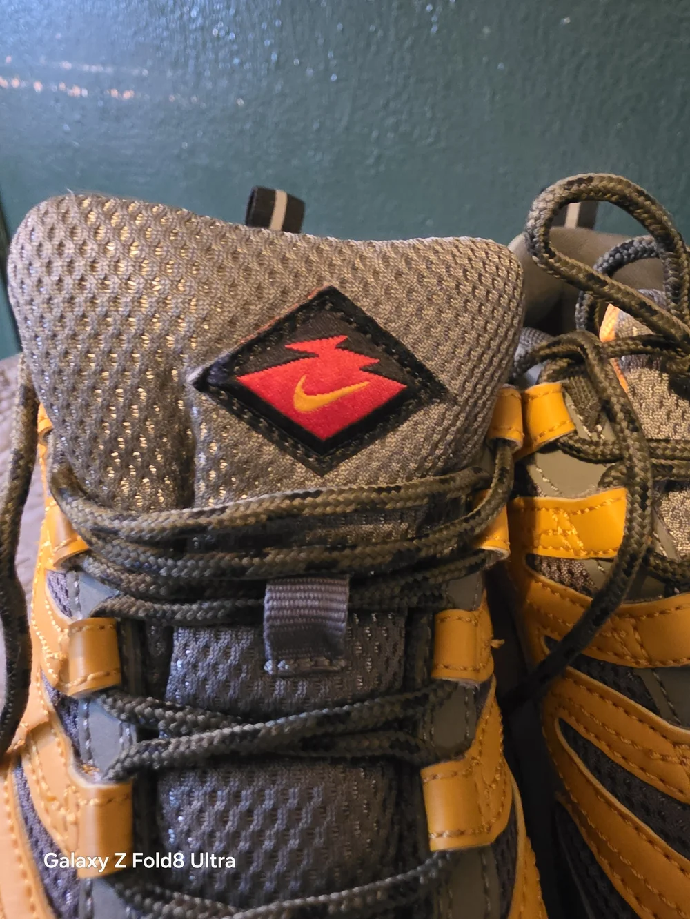 Nike Kids' Olive Green and Yellow Athletic Sneakers